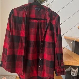 Madewell Red and black Plaid Shirt